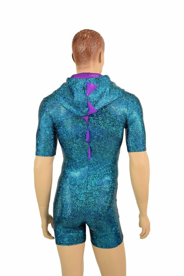 Mens Turquoise Dragon Romper - 3