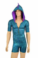 Mens Turquoise Dragon Romper - 4