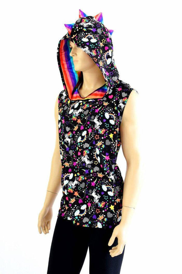 Mens Unicorns & Rainbows Dragon Hoodie - 1