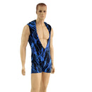 Mens UV Glow Deep Bro V Hooded Romper - Coquetry Clothing