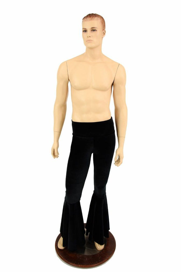 Mens Velvet Bell Bottom Flares - Coquetry Clothing