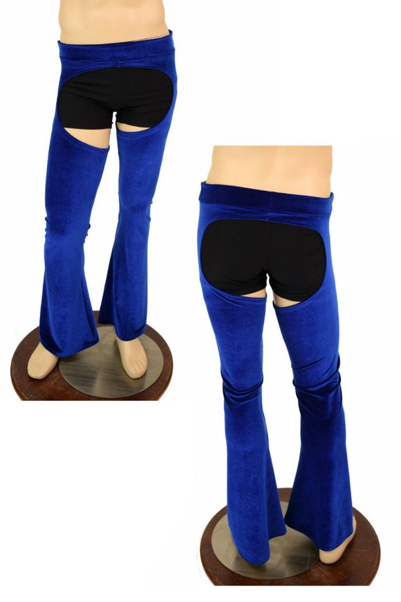 Mens Velvet Bootcut Chaps - Coquetry Clothing