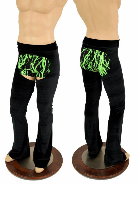 Mens Velvet Bootcut Chaps - Coquetry Clothing