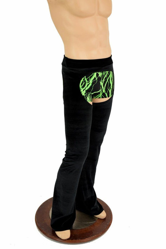 Mens Velvet Bootcut Chaps - Coquetry Clothing