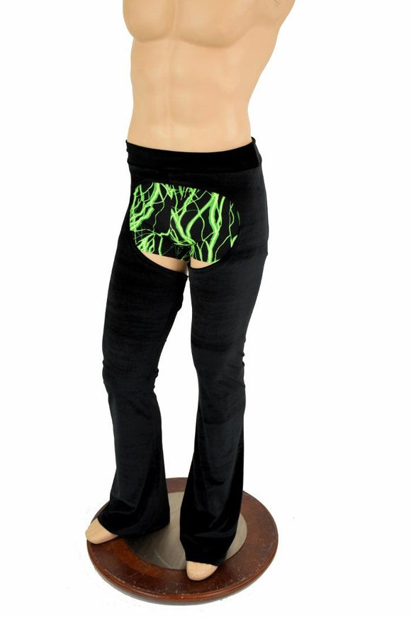 Mens Velvet Bootcut Chaps - Coquetry Clothing