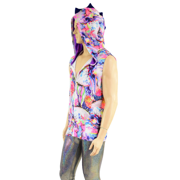 Mens Zipper Front Dragon Hoodie - Coquetry Clothing
