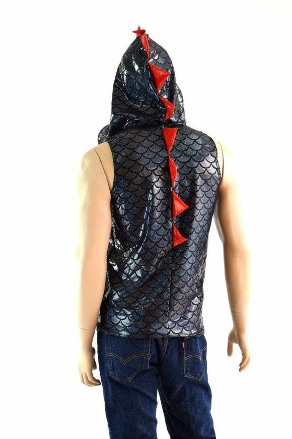 Mens Zipper Front Dragon Hoodie - Coquetry Clothing