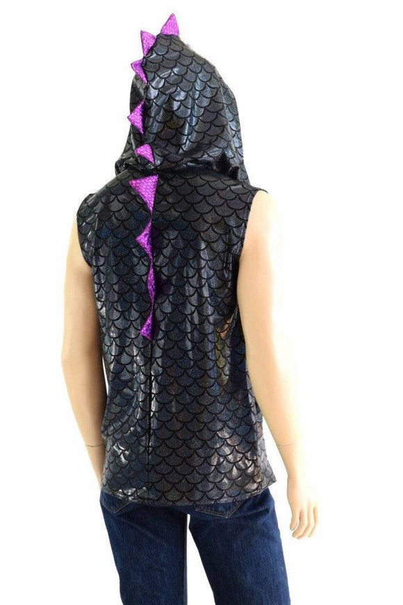Mens Zipper Front Dragon Hoodie - Coquetry Clothing