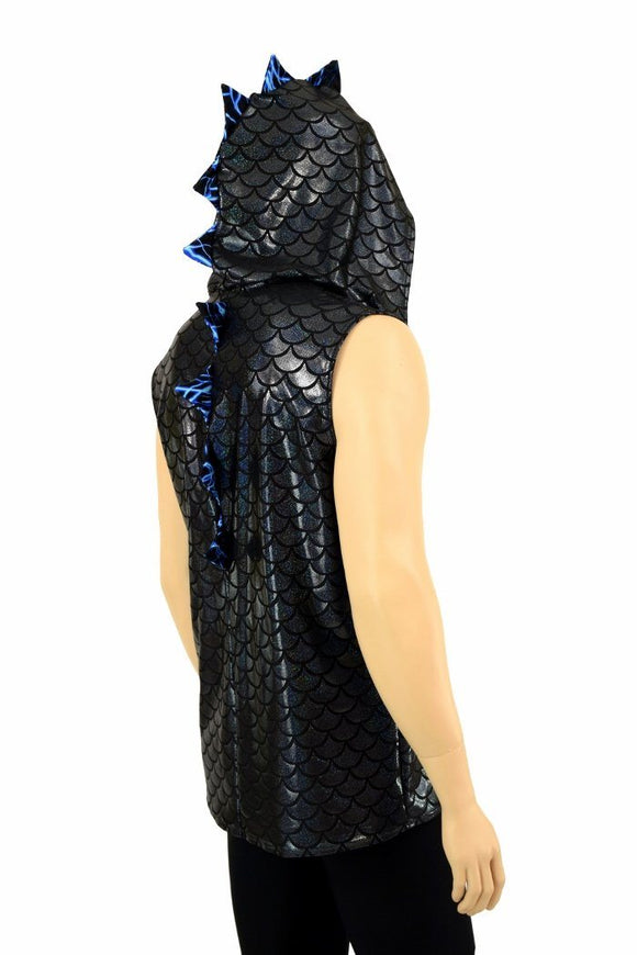 Mens Zipper Front Dragon Hoodie - Coquetry Clothing