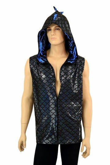 Mens Zipper Front Dragon Hoodie - Coquetry Clothing
