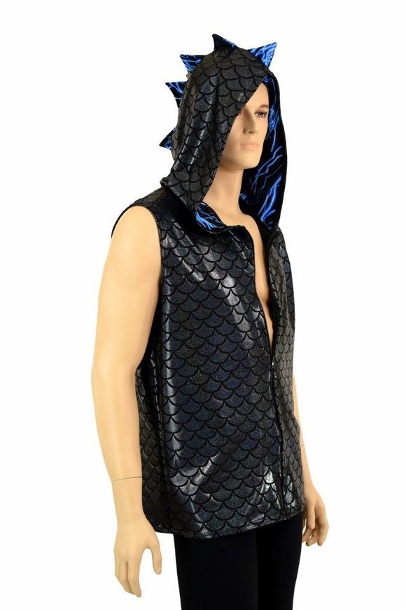 Mens Zipper Front Dragon Hoodie - Coquetry Clothing