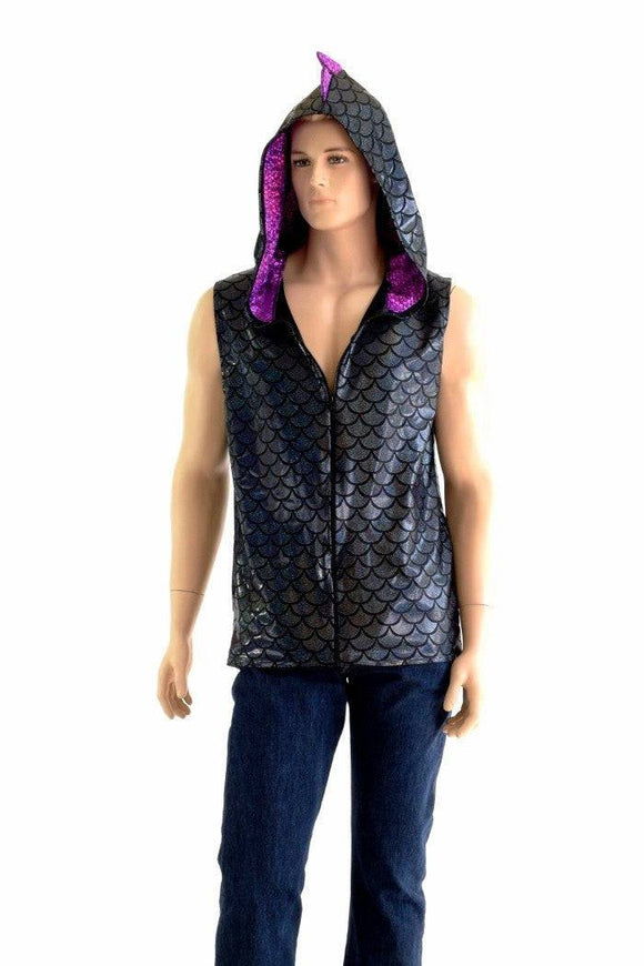 Mens Zipper Front Dragon Hoodie - Coquetry Clothing
