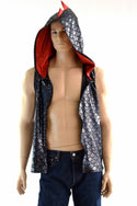 Mens Zipper Front Dragon Hoodie - 7