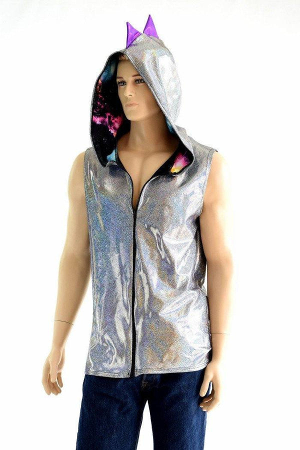 Mens Zipper Front Dragon Hoodie - 4