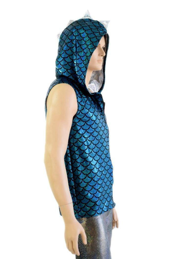 Mens Zipper Front Dragon Hoodie - 6