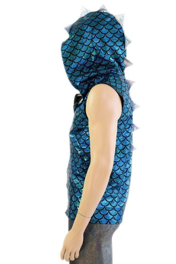 Mens Zipper Front Dragon Hoodie - 4