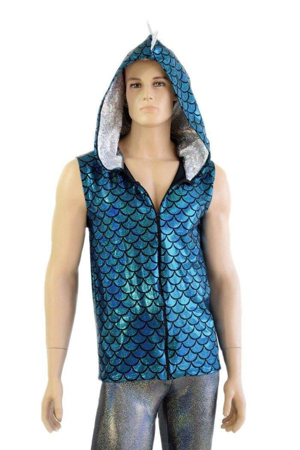 Mens Zipper Front Dragon Hoodie - 1
