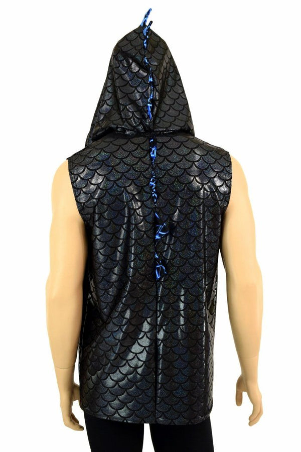 Mens Zipper Front Dragon Hoodie - 4