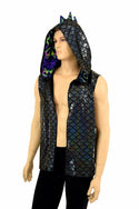 Mens Zipper Front Dragon Hoodie - 7