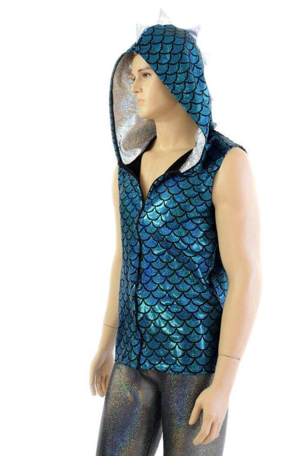 Mens Zipper Front Dragon Hoodie - 3