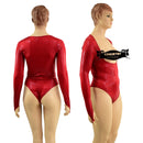 Mermaid Cut Chap Skirt and Open Bust Brazilian Romper with Finger loops Set - Coquetry Clothing