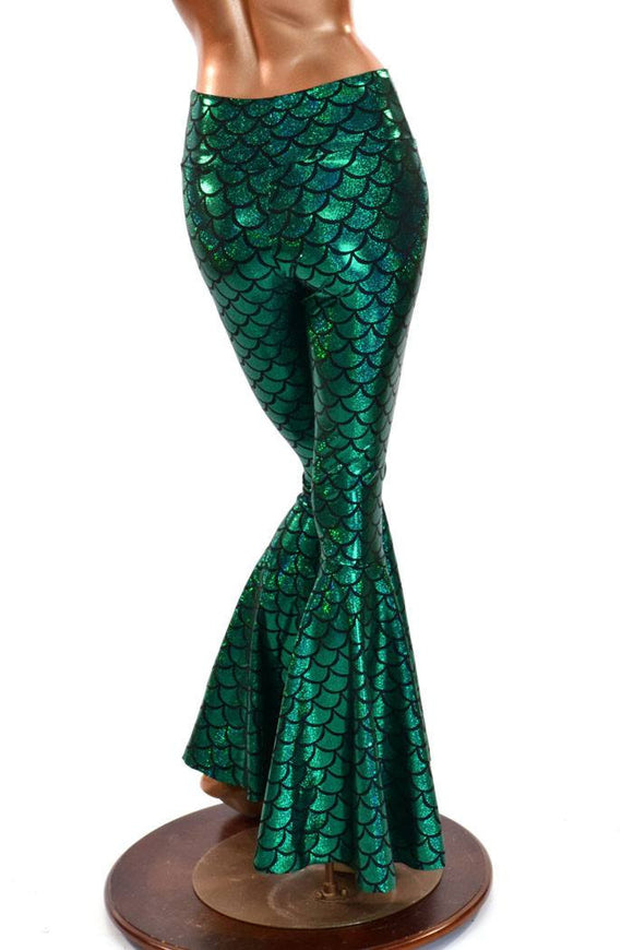 Mermaid High Waist Bell Bottom Flares - Coquetry Clothing