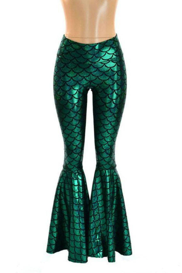 Mermaid High Waist Bell Bottom Flares - Coquetry Clothing