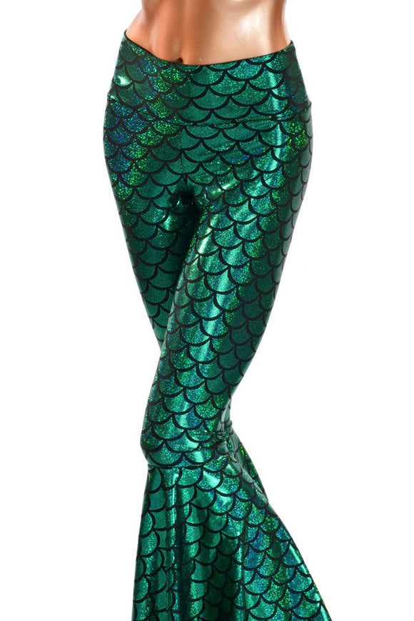 Mermaid High Waist Bell Bottom Flares - Coquetry Clothing