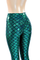 Mermaid Scale High Waist Capri Leggings - Coquetry Clothing