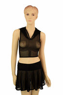 Mesh Hoodie & 15" Skirt Set - Coquetry Clothing