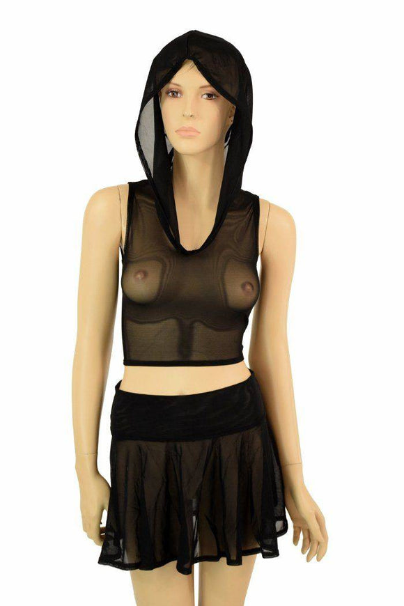 Mesh Hoodie & 15" Skirt Set - Coquetry Clothing