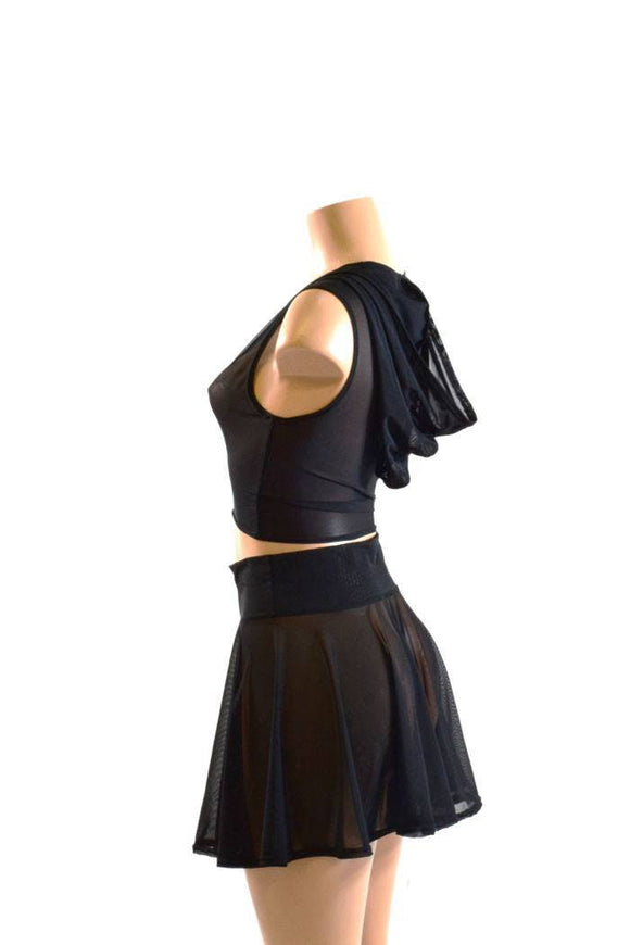 Mesh Hoodie & 15" Skirt Set - Coquetry Clothing