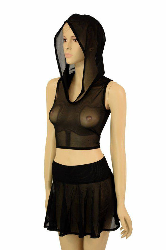 Mesh Hoodie & 15" Skirt Set - Coquetry Clothing
