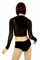 Mesh Hoodie Crop Top - Coquetry Clothing