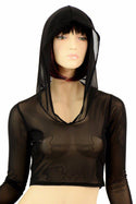 Mesh Hoodie Crop Top - 4