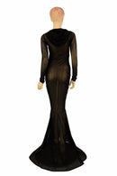 Mesh Puddle Train Gown - Coquetry Clothing