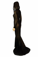 Mesh Puddle Train Gown - Coquetry Clothing