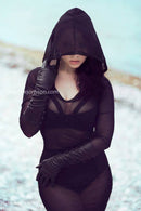 Mesh Puddle Train Gown - Coquetry Clothing