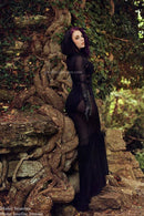 Mesh Puddle Train Gown - Coquetry Clothing
