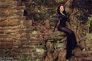 Mesh Puddle Train Gown - Coquetry Clothing