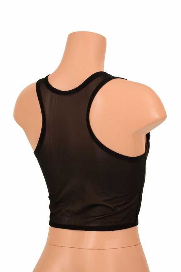 Mesh Racerback Crop Top - Coquetry Clothing