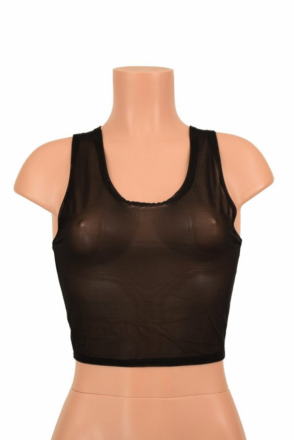 Mesh Racerback Crop Top - Coquetry Clothing