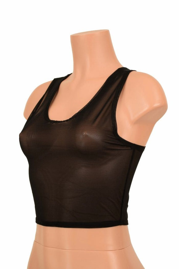 Mesh Racerback Crop Top - Coquetry Clothing
