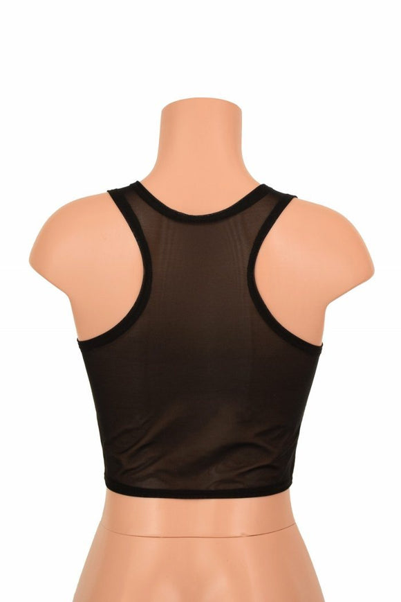 Mesh Racerback Crop Top - Coquetry Clothing