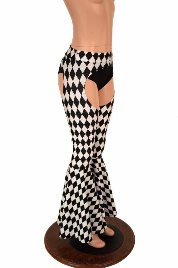 Mid Rise Bell Bottom Flare Chaps - Coquetry Clothing