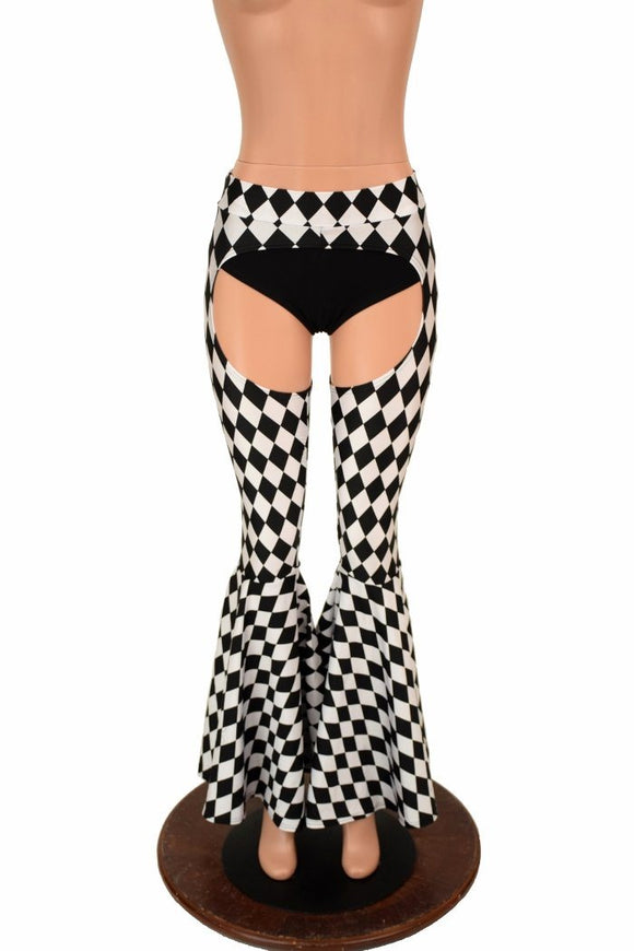 Mid Rise Bell Bottom Flare Chaps - Coquetry Clothing