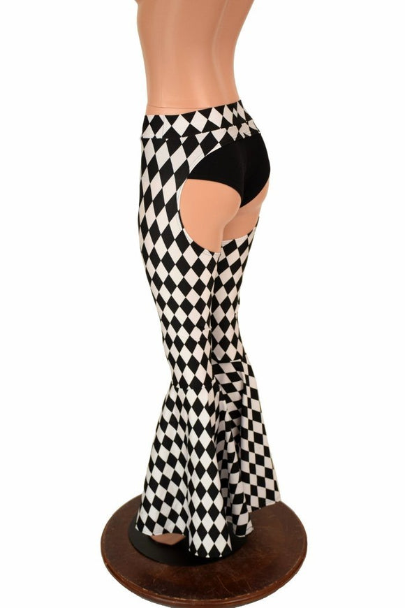 Mid Rise Bell Bottom Flare Chaps - Coquetry Clothing