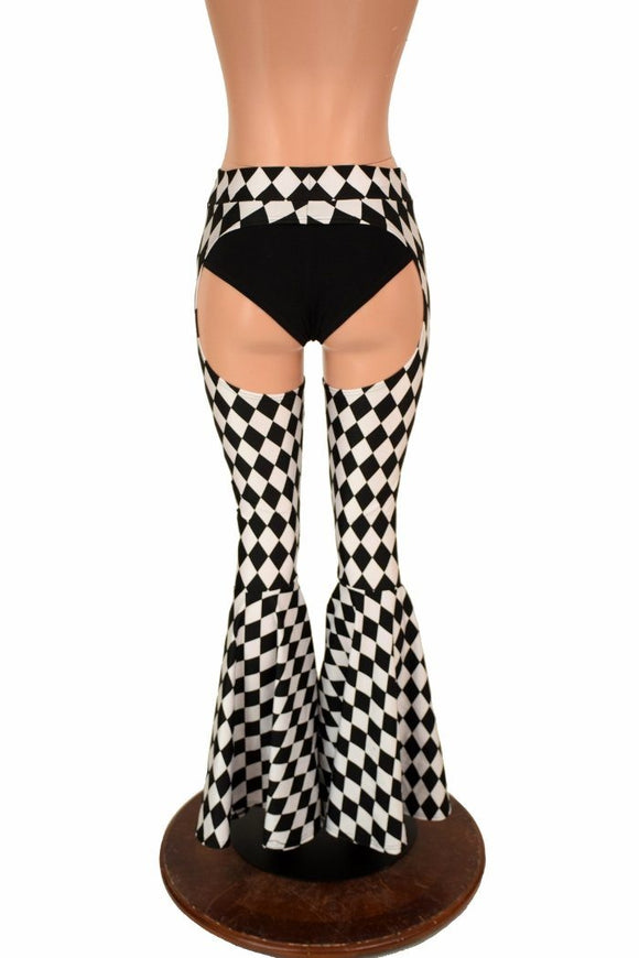 Mid Rise Bell Bottom Flare Chaps - Coquetry Clothing
