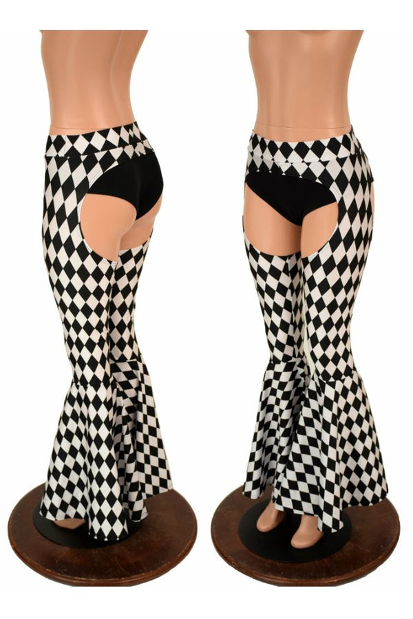 Mid Rise Bell Bottom Flare Chaps - 1