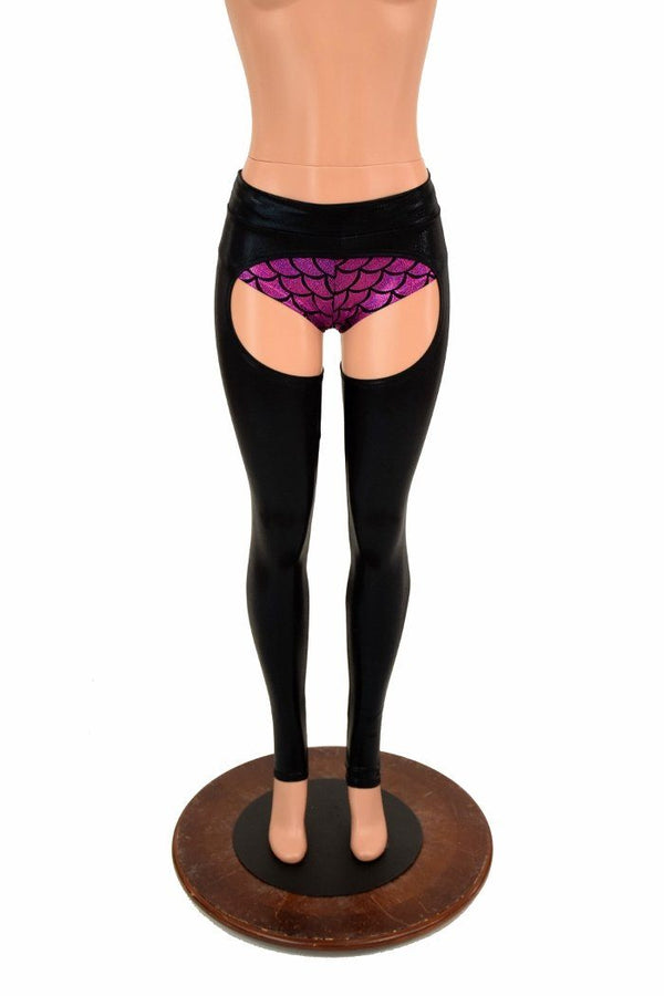 Mid Rise Black Mystique Chaps (Shorts Sold Separately) - 2